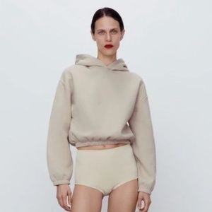 NWOT Zara Cropped Hoodie
